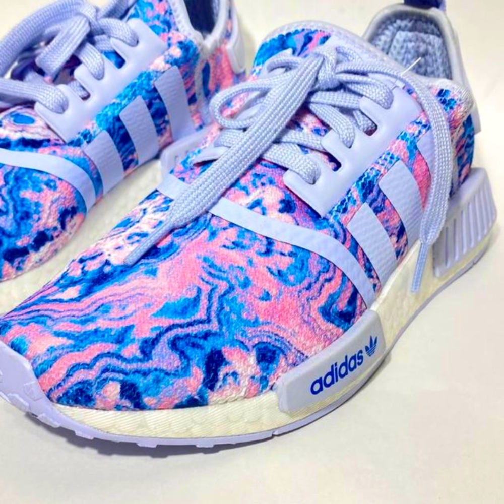 Adidas Boost Patel Watercolor Swirls Runner Sneakers
